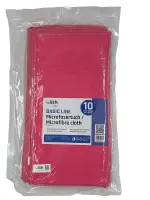 Profibau Microfasertuch 61199 Basic rot, 40 x 40 cm, 10er...