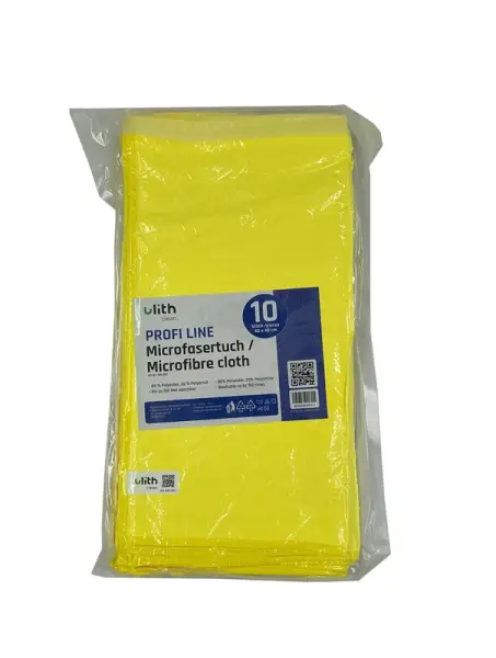 Profibau Microfasertuch 61201 gelb, 40 x 40 cm, 10 Tücher, saugstark