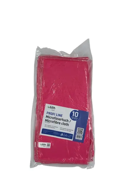 Profibau Profi-Microfasertuch 61203 rot, 40 x 40 cm, 10 Tücher, saugstark, hohe Grammatur