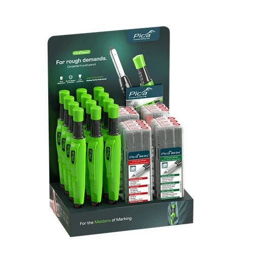 Pica BIG Dry Display 61343 Basis, Tieflochmarker Set mit Markern und Ersatzminen