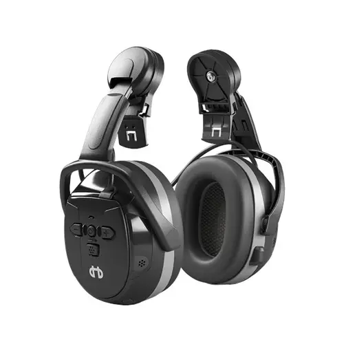 Hellberg Xstream Gehörschutz 61438 für Helmmontage Schwarz, mit Bluetooth, IPX4 wasserdicht