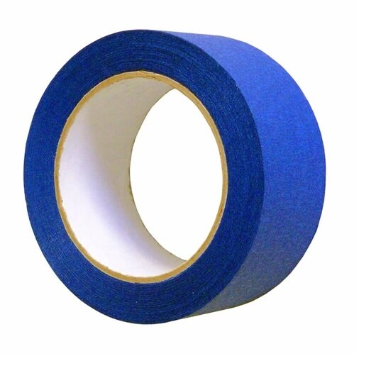 Profibau Pro-Mask Feinkreppklebeband 61512 Blau, 48 mm x 50 m, UV-beständig, 14 Tage rückstandsfrei entfernbar