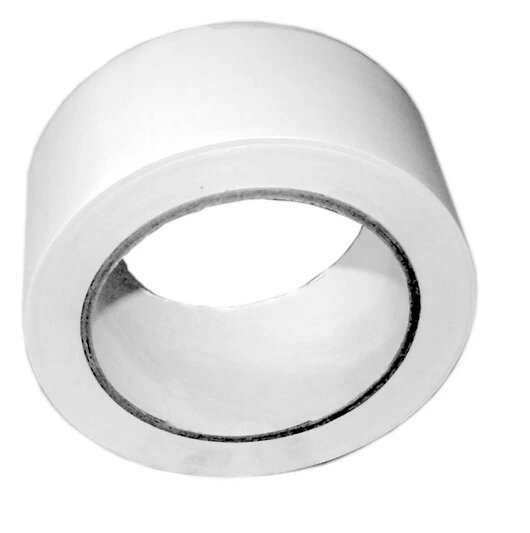 Profibau PVC-Band 61536 glatt weiß, 50 mm x 33 m, UV-beständig, rückstandsfrei entfernbar