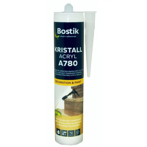 Bostik Maler-Acryl A780 Kristall 61589 Transparent, 300 ml, Überstreichbar
