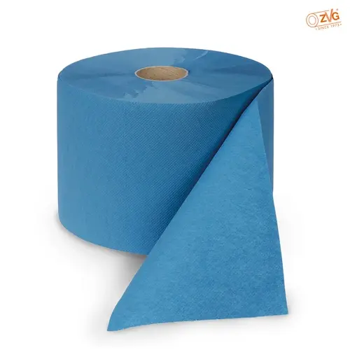 ZVG Profibau Putztuchrolle Multiclean Plus 62588 Blau, 2-lagig, 22 cm, 1000 Abrisse, 100 % Recyclingmaterial