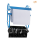 Profibau Wandhalter 62645 Metall Blau, für Putzrollen bis 42 cm, mit Abfallsackhalterung