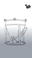 Eichinger Betonsilo 1012 BS146-102, 500-2000 Liter, Kette/Bügel, zentraler Auslass mit Handhebel