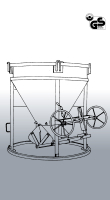 EICHINGER Betonsilo 1013 - 150-4000Liter - Kette/ Bügel - zentraler Auslass