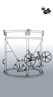Eichinger Betonsilo 1013 BS146-103 Kette/Bügel, Zentraler Auslass, 150-4000 Liter, Handhebel