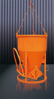 EICHINGER Betonsilo, 1012.9, 600 Liter, zylindrisch-konisch, angeschweißte Kette, Handhebel, zentraler Auslass