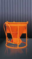 EICHINGER Betonsilo, 1013.12, 1000 Liter, zylindrisch-konisch, angeschweißte Kette, Handhebel, zentraler Auslass