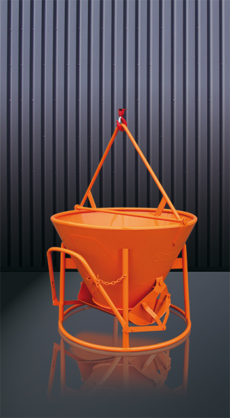 EICHINGER Betonsilo, 1014.0, 120 Liter, konisch, Bügel, Handhebel, zentraler Auslass
