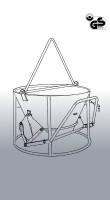 EICHINGER Betonsilo, 1014.0, 120 Liter, konisch, Bügel, Handhebel, zentraler Auslass