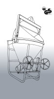 Eichinger Betonsilo 1019 BS146-109 mit Bügel und zentralem Auslass, liegend, 150-2000 Liter