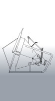 EICHINGER Betonsilo, 1018.1, 150 Liter, liegend zylindrisch-konisch, Traverse, Handhebel, zentraler Auslass, 600 mm PVC-Schlauch, Ø 150 mm