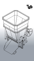 EICHINGER Betonsilo 1029 - 400-2000Liter - Kette/ Bügel/ Seil/ Traverse - zentraler oder seitlicher Auslauf mit beweglich Auslaufblech