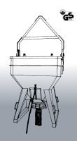 EICHINGER Betonsilo 1035 - 250-2000Liter - Kette/ Bügel/ Traverse -zentraler Auslass - Gummischlauch