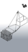 EICHINGER Aushubkübel 1044.9, 600 Liter, 1200 kg, angeschweißte Kette