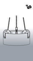 EICHINGER Rohrgehänge 1061.2 Tragkraft 1500kg Kettelänge 2,3m Spannbereich & Rohrgröße 0 - 130 mm - max. 3 Meter