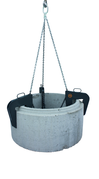 EICHINGER Schachtringgehänge 1062.2 Tragkraft 1500kg Kettelänge 2,5m Spannbereich & Rohrgröße 40 - 140 mm - max. 3 Meter