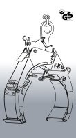 EICHINGER Schachtringgehänge 1062.2 Tragkraft 1500kg Kettelänge 2,5m Spannbereich & Rohrgröße 40 - 140 mm - max. 3 Meter