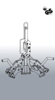 EICHINGER Schachtringklemme 1063.4 Tragkraft 3000kg Kettelänge 1,7m Spannbereich & Rohrgröße 45 - 180 mm - max. 2 Meter
