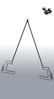 EICHINGER Schachtringklemme 1063.6 Tragkraft 3000kg Kettelänge 1,7m Spannbereich & Rohrgröße 45 - 135 mm - max. 2 Meter