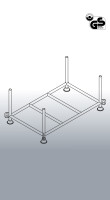 EICHINGER Stapelgestell 1311.2, 1500 kg, LxBxH 1200x820x910 mm, schokoladenbraun