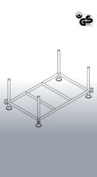 EICHINGER Stapelgestell 1311.6, 1500 kg, LxBxH 1480x920x980 mm, schokoladenbraun