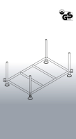 EICHINGER Stapelgestell 1311.7, 1500 kg, LxBxH 1430x870x810 mm, schokoladenbraun