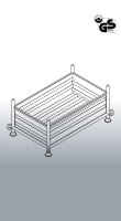 EICHINGER Vollwand-Stapelgestell 1312.3, 1500 kg, LxBxH 900x700x910 mm, verzinkt
