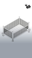 EICHINGER Gitterbox-Stapelgestell 1313.4, 1500 kg, LxBxH 1200x1030x910 mm, verzinkt