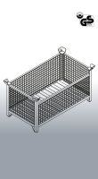 EICHINGER Gitterbox-Stapelpalette 1315.3, 1500 kg, LxBxH 1500x1000x750 mm, schokoladenbraun