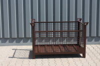 EICHINGER Gitterbox-Stapelpalette 1315.3, 1500 kg, LxBxH 1500x1000x750 mm, schokoladenbraun