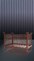 EICHINGER Gitterbox-Stapelpalette 1315.5, Längsseite 1/3 klappbar, 1500 kg, LxBxH 1000x800x750 mm, anthrazitgrau