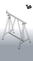 EICHINGER Gerüstbock 1301.2, Auflage 1200 mm, Höhe 1050-1750 mm, schokoladenbraun