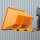 EICHINGER Kippbehälter in hoher Bauhöhe 2013.9, quer zur und in Fahrtrichtung kippbar, 1000 kg, 600 Liter, reinorange