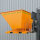 EICHINGER Kippbehälter in hoher Bauhöhe 2013.10, quer zur und in Fahrtrichtung kippbar, 1000 kg, 750 Liter, reinorange