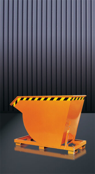 EICHINGER Kippbehälter in hoher Bauhöhe, 2500 kg, 600 Liter, reinorange