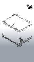 EICHINGER Klappbodenbehälter, 2000 kg, 1500 Liter reinorange