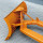 EICHINGER Schneeschieber, Schildbreite 1500 mm,  reinorange, stahl