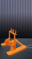 EICHINGER Mülltonnenkipper für Haushaltstonnen, 600 kg, 80 bzw 120 Liter Tonne reinorange