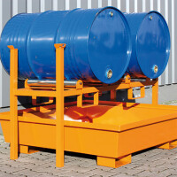 EICHINGER Fassregal zum Konfigurieren, 2275.1 reinorange: Stapelgestell mit Fassauflage für 1 x 200 LIter, Fass