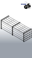 EICHINGER Wabenregal 1000x1000x3000 64/8x8, Waben verzinkt, Rahmen anthrazitgrau