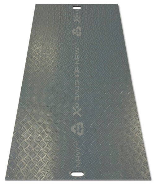 X10 FAHRPLATTE 10mm 800x1200mm grau 20t/m2** Bodenplatte Bodenschutzplatten Kunststoffplatten Bodenschutzmatte