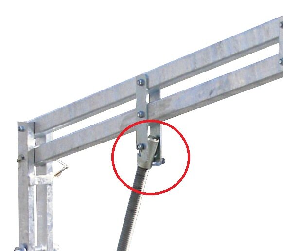 MÜBA Distanzrohr 12362 für Kragarmlift verzinkt, Ø 48,3 mm, mit Sechskantschraube M12