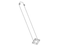 MÜBA Führungsrohr für Kragarmlift 12367 verzinkt, 50x50 mm, mit Aufnahmeplatte