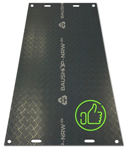 15mm Fahrplatten 1000x3000mm schwarz 40t/m2** Bodenplatte Bodenschutzplatten Kunststoffplatten Bodenschutzmatte