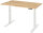 RAU Schreibtisch adlatus 100, B1250xT800xH650-1300mm, lichtgrau, B-Platte-25 mm, 08-ST-125-080-7035-B