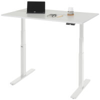 RAU Schreibtisch adlatus 100, B1250xT800xH650-1300mm, lichtgrau, M-Platte-22 mm, 08-ST-125-080-7035-M